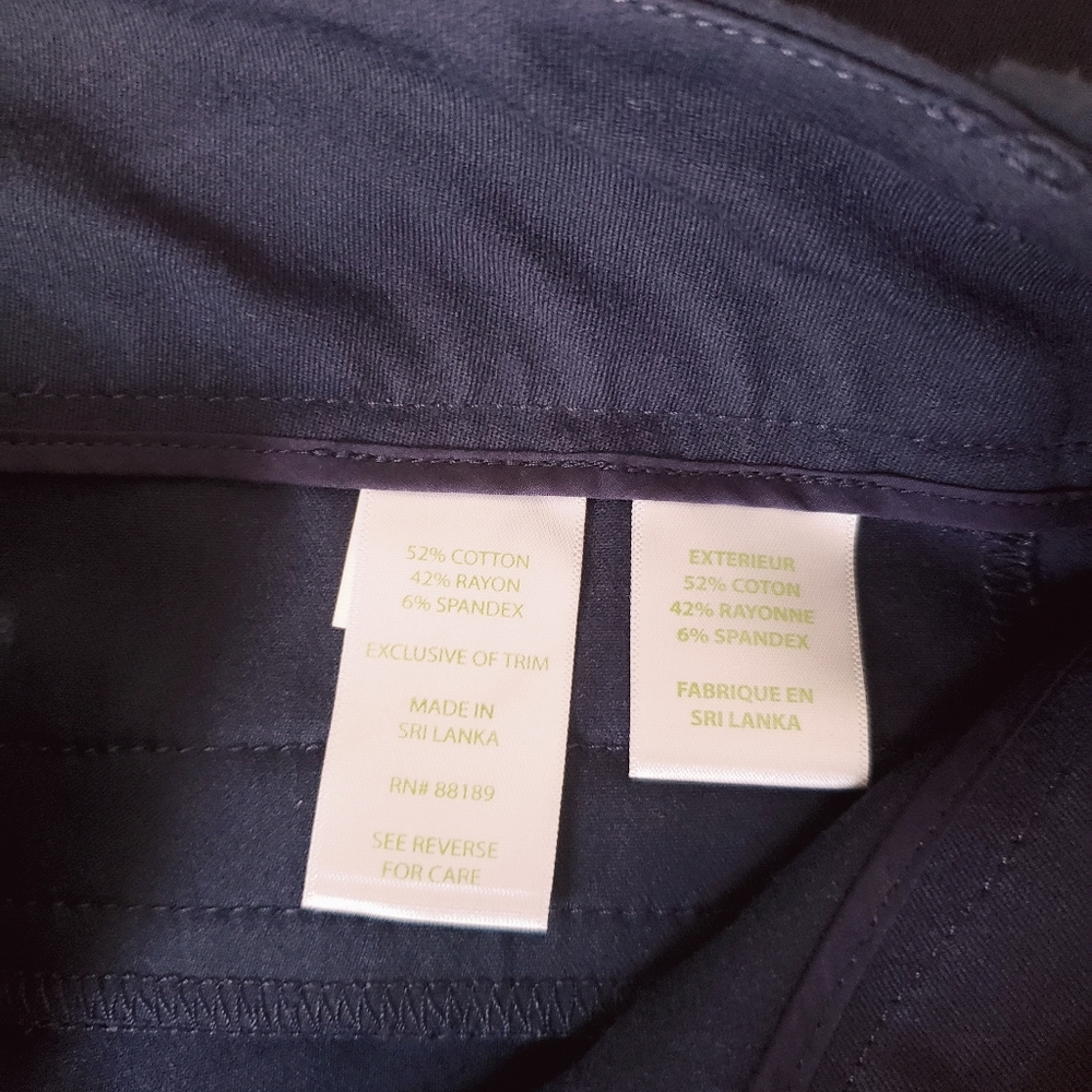 Lilly Pulitzer navy blue stretch pants sz 10 - Picture 6 of 7